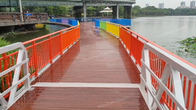 Anti UV Marine Aluminum Gangways WPC Decking Residential Floating Dock Ramp Bridge