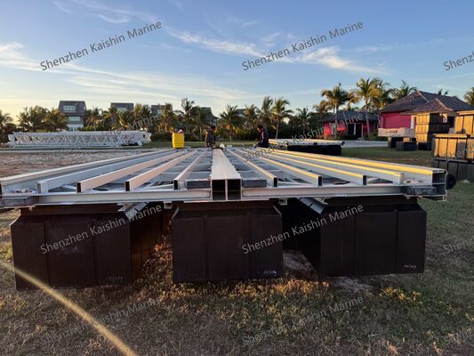 Corrosion Resistant Durable Low Maintenance Aluminum Marine Floating Dock With Wpc Deck